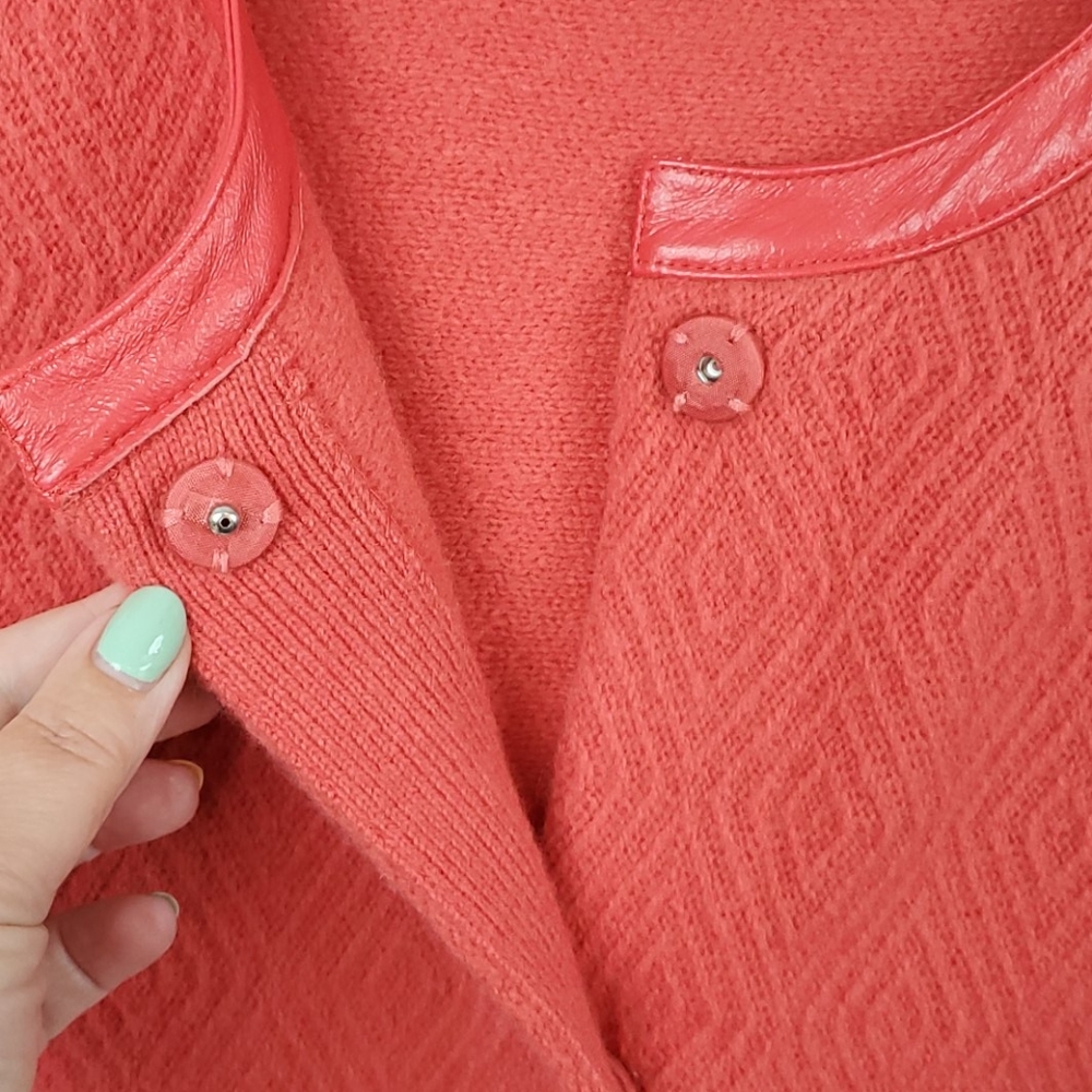 Pendleton Lambswool Blend Leather Jacket Size Xl - image 3